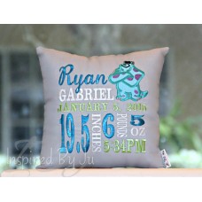 Monster - Birth Announcement Pillow